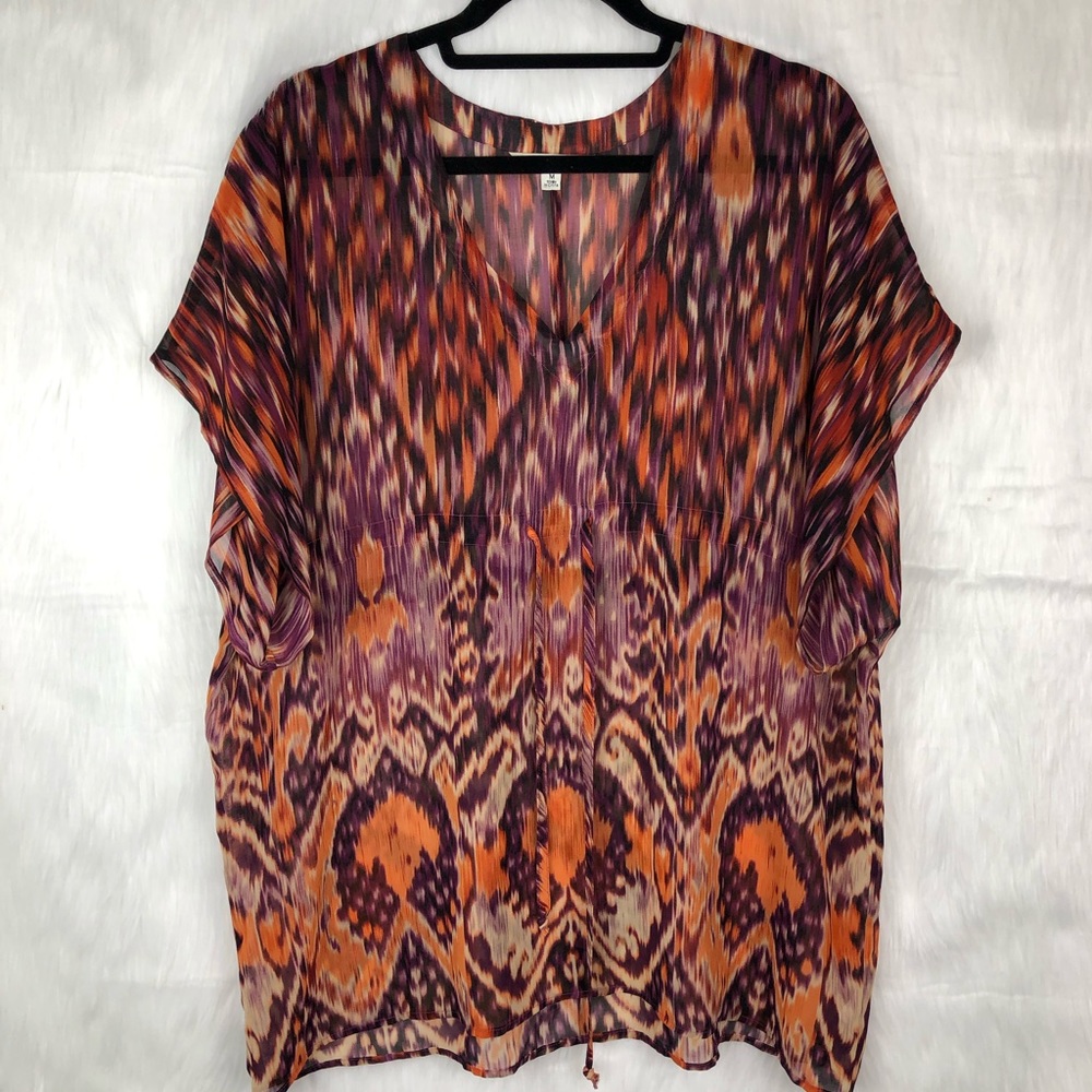 CAbi Boho Sheer Empire Waist Kimono Blouse